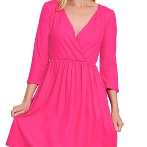 Pink dress with pockets
